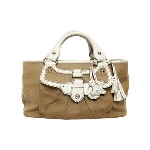 Celine leather trim canvas Boogie bag